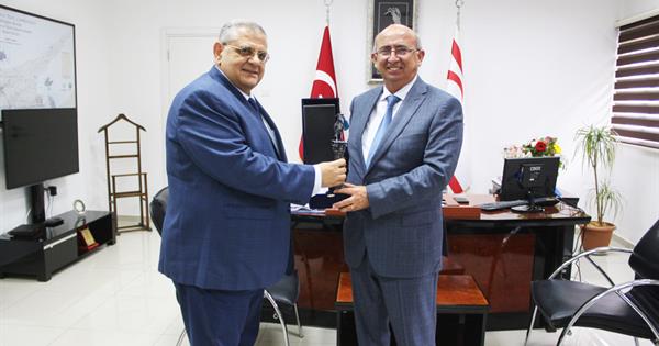 EMU Rector Visits TRNC Minister of Education Cemal Özyiğit