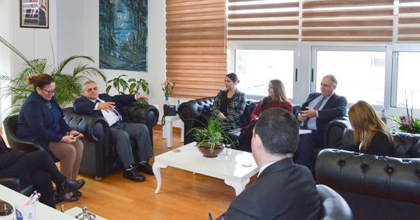 TRNC Minister of Internal Affairs Ayşegül Baybars Visited EMU Rector Prof. Dr. Necdet Osam