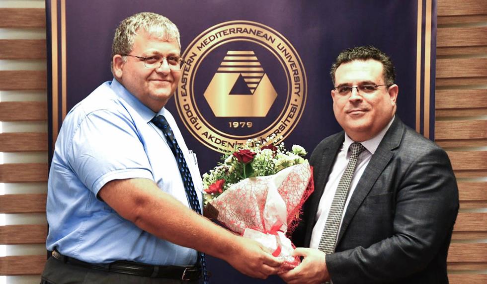 EMU Acting Rector Prof. Dr. Mustafa Tümer Thankes Prof. Dr. Aykut Hocanın and His Team
